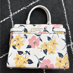 Kate Spade Staci Lily Blooms Printed Crossbody Satchel